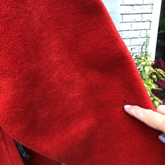 American Eagle Coastal AE77 Performance Red Fleece Quarter Zip Up Jacket Cozy - Picture 16 of 16